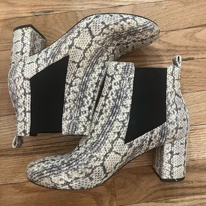Cole Haan Nitasha Python heeled booties; size 7.5B